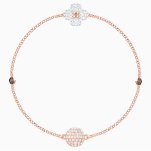 SWAROVSKI REMIX CLOVER STRAND, WHITE, ROSE-GOLD